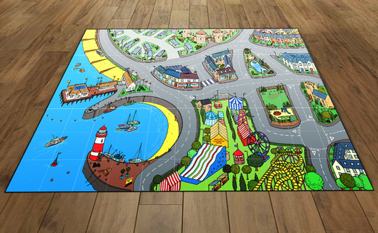 From the seaside town to the cove, this coastal floor mat is suitable for use with programmable floor robots such as Bee-Bots. It features a 15 cm grid overlay and can be used on the floor individually or as a group in the classroom. A Bee-Bot is a small programmable robot which introduces children to the concept of teaching directional language and creating simple programs. Children can develop, test, debug and retest sequences of code to reach their aims.