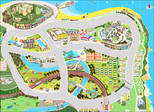 From the beach to the funfair this seaside floor mat is suitable for use with programmable floor robots such as Bee-Bots. It features a 15 cm grid overlay and can be used on the floor individually or as a group in the classroom. A Bee-Bot is a small programmable robot which introduces children to the concept of teaching directional language and creating simple programs. Children can develop, test, debug and retest sequences of code to reach their aims.