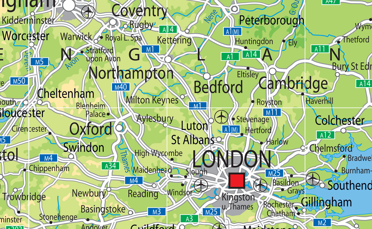 This detailed map of the United Kingdom is suitable for use with programmable floor robots such as Bee-Bots. It features a 15 cm grid overlay with place names and can be used on the floor individually or as a group in the classroom. 120 x 180 cm A Bee-Bot is a small programmable robot which introduces children to the concept of teaching directional language and creating simple programs. Children can develop, test, debug and retest sequences of code to reach their aims.