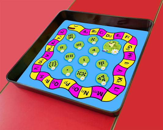 Can be used with character toys and vehicles for imaginative play or for messy play.     This insert mat is designed to perfectly fit in the Tiger Play Tray     55cm x 55cm     Ideal for home use. Also great for small groups in classrooms.