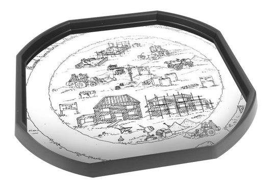 These colour-in paper inserts are ideal for use with a Tuff Tray. Make colouring in a group activity with this large pre-printed building site picture and play together creatively using the blank paper insert.