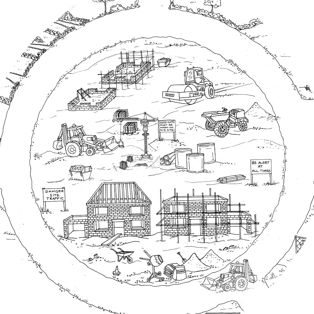 These colour-in paper inserts are ideal for use with a Tuff Tray. Make colouring in a group activity with this large pre-printed building site picture and play together creatively using the blank paper insert. Contains: 1 Building Site colour in paper Tuff Tray insert 1 blank paper inserts for your own design