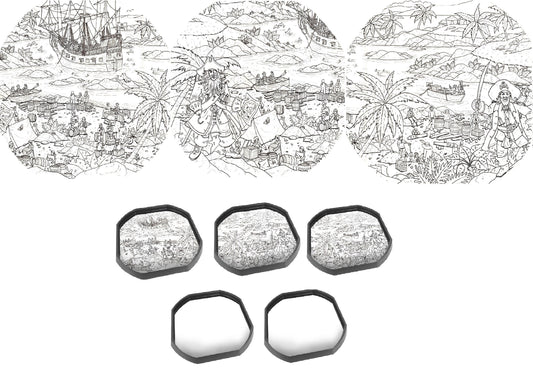 The colour-in pirate themed paper inserts are ideal for use with a Tuff Tray. Make colouring in a group activity with three large pre-printed pirate pictures and play together creatively using two additional blank paper inserts.