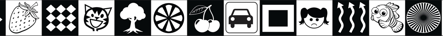 Black & White Sensory Banner - 15cmx390cm - High Quality Vinyl