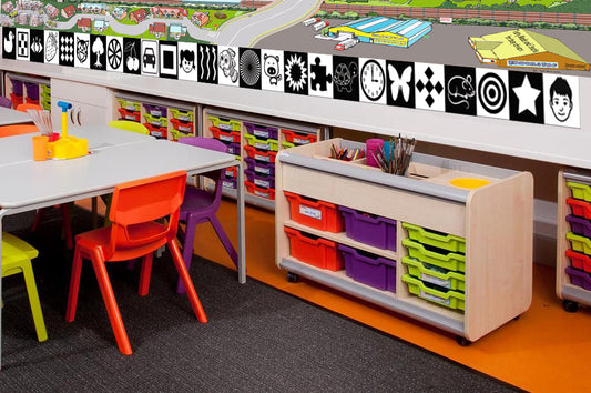 Black & White Sensory Banner - 15cmx390cm - High Quality Vinyl