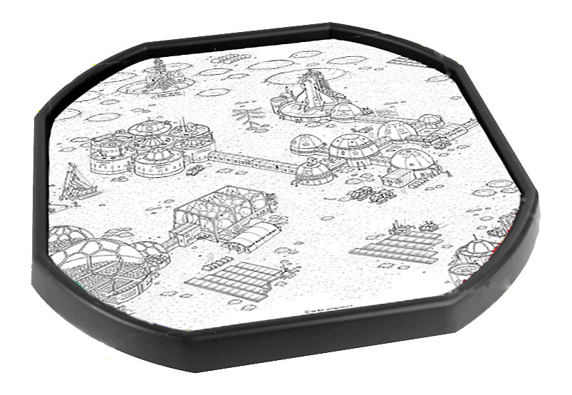 Space Station colour-in for the tuff tray or tuff spot