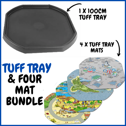 Tuff Tray Bundle – Black Tray & Four Mats