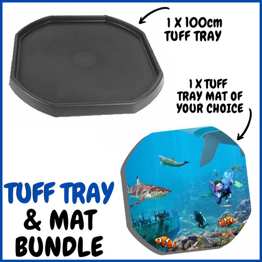 Tuff Tray Bundle - Black Tray and One Mat