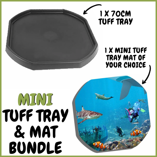 MINI Tuff Tray Bundle - Black Tray and One Mat