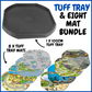 Tuff Tray Bundle - Black Tray & Eight Mats