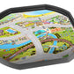 The Bramble on Sea mat is ideal for use with a Tuff Tray and is a busy seaside village with amenities connected by roads to drive toy vehicles along.  Printed onto a high quality, durable vinyl material.  86cm x 86cm (approx )  Designed to fit in the Tuff Tray or the Tuff Spot.