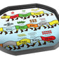 This educational 1-10 Centipede Number Line mat is ideal for use with a Tuff Tray. The 1-10 number line encourages numeracy and visually represents the numbers using groups of familiar objects.  Printed onto a high quality, durable vinyl material.  86cm x 86cm (approx )  Designed to fit in the Tuff Tray or the Tuff Spot.