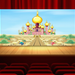 Bring the panto to you! This Aladdin style palace backdrop sets the scene for plays, fun in the classroom or even at home. What could be cuter than doing a small family play for relatives whether in person or by Zoom? Just add your own lamp and genie!  Printed on heavyweight vinyl which can be easily rolled for convenient storage. The backdrop has 8 brass eyelets for hanging from the wall or ceiling. 
