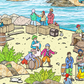 Extract from The Pirate Island tuff tray mat features pirates, treasure and sealife in a busy coastal cove Perfect for individual or small group imaginative play. Designed to fit in the Tuff Tray or the Tuff Spot.