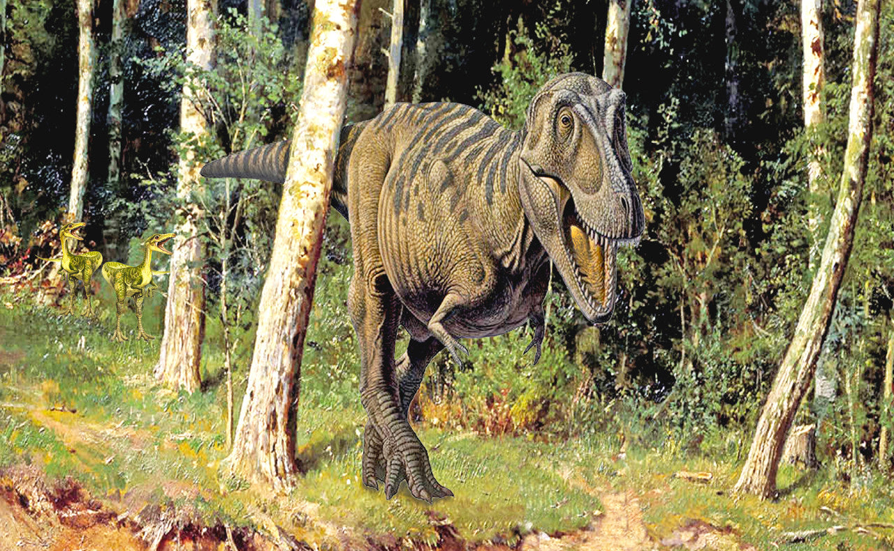 A classroom or nursery scene setter of an exciting dinosaur scene, complete with a range of dinosaurs for children to find in a natural habitat! Great for immersive and imaginative role play. Great for talking about types of dinosaur, when and how they lived and how they fit in with the history of the world. T-rex.