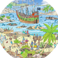 The Pirate Island tuff tray mat features pirates, treasure and sealife in a busy coastal cove Perfect for individual or small group imaginative play. Designed to fit in the Tuff Tray or the Tuff Spot.
