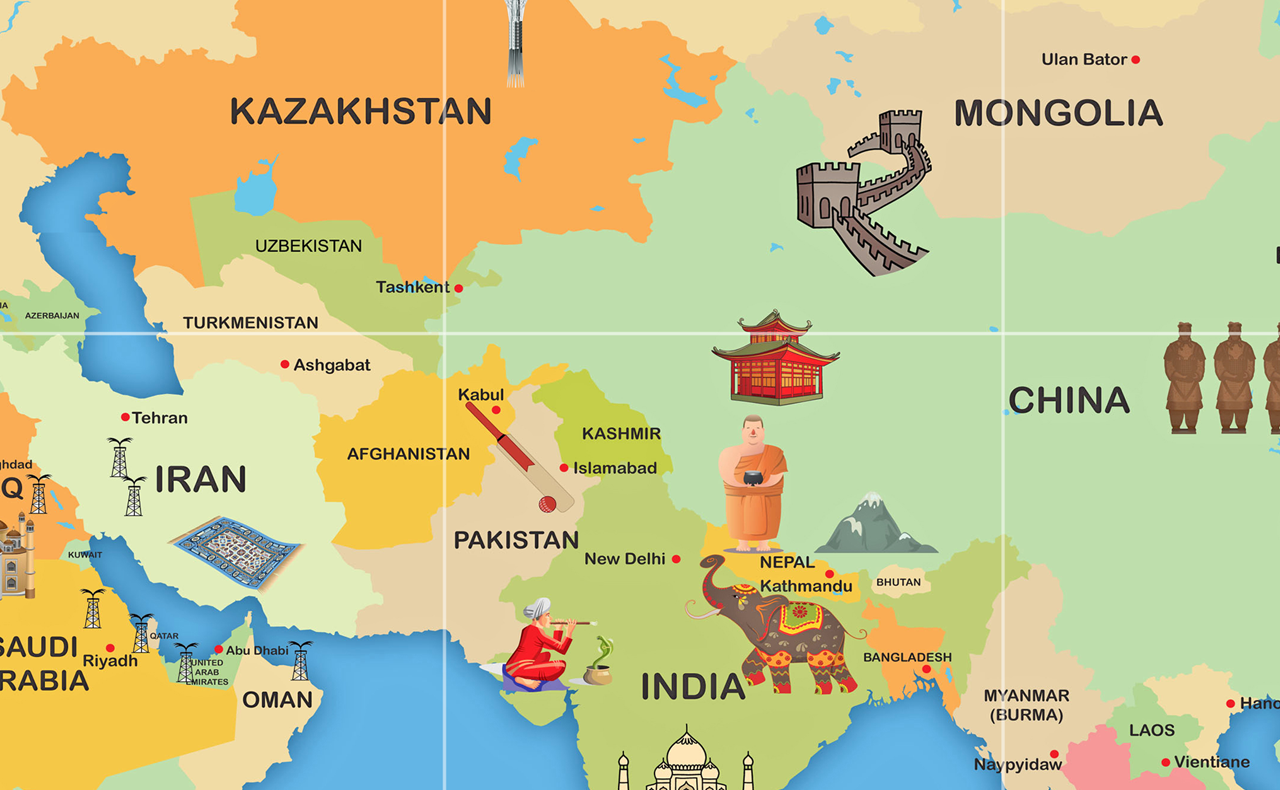 Our Amazing World Map Bee-Bot Mat