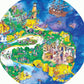 The Erin's Treasure Island mat is ideal for use with a Tuff Tray. It's perfect for individual or small group play. A vibrant, colourful & beautifully illustrated mat.  The trays enable children to add their own toys to create interesting and imaginative play ideas.  Printed onto a high quality, durable vinyl material.  86cm x 86cm (approx )  Designed to fit in the Tuff Tray or the Tuff Spot.