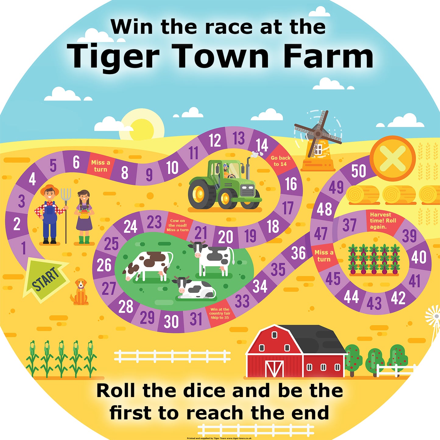 Tiger Town 'Farmyard Race' Game - Tuff Tray Insert