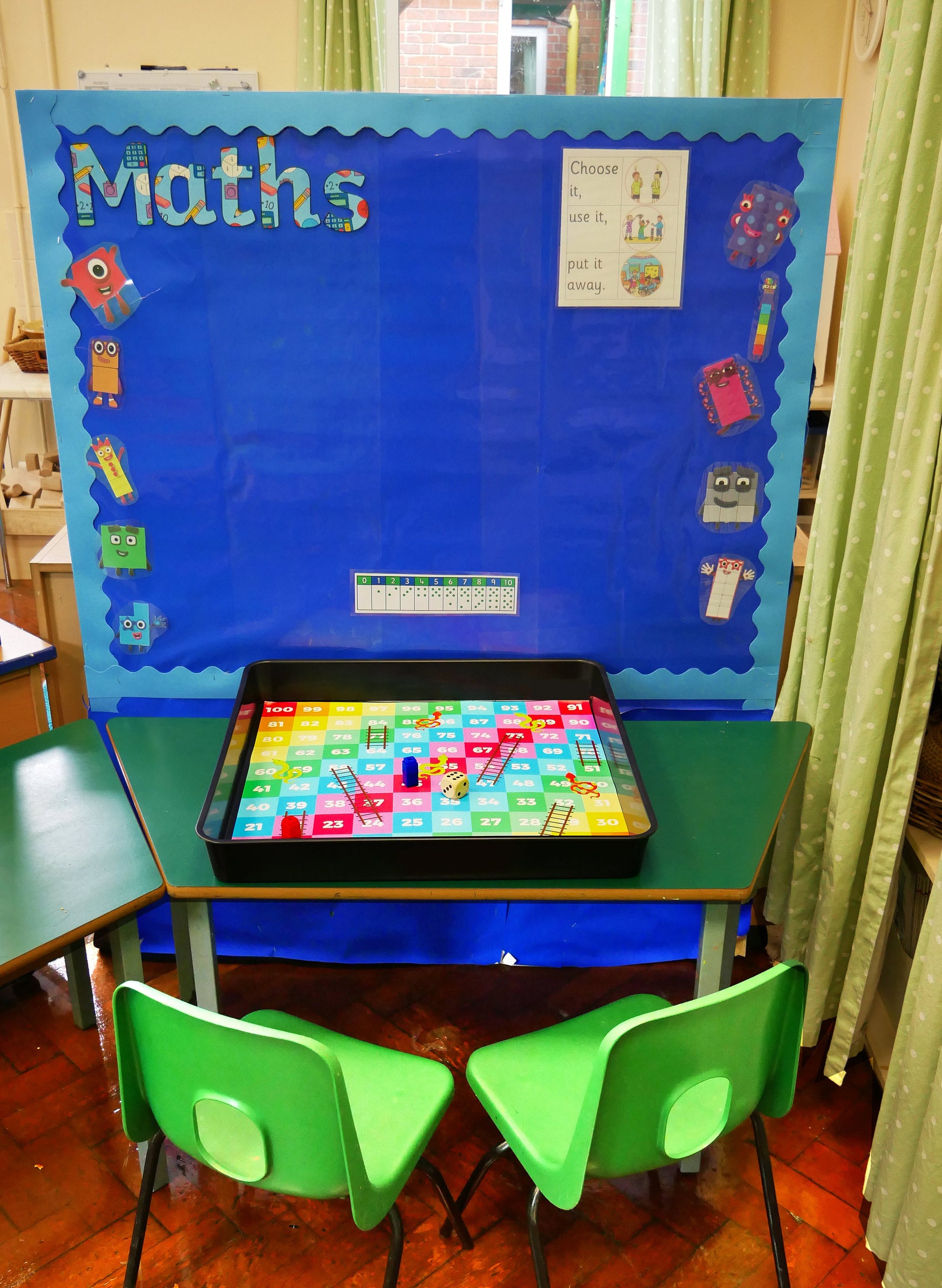 The Snakes and Ladders mat is ideal for use with our Tiger Play Tray. It's perfect for individual or small group play.      Can be used with character toys and counters for numeracy and turn taking. Also suitable for messy play.