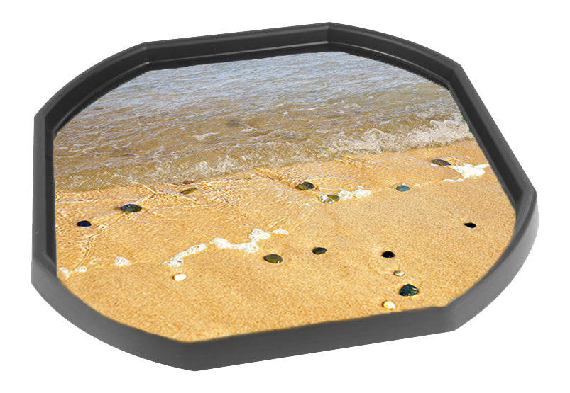 The Sea Shore Mat fits in the Tuff Tray for individual or small group play and is ideal for talking about beaches or deserts when you'd prefer not to clear sand and water up afterwards! A good starting off point for talking about the coastal environment and tides. Children can add water, toys, pebbles etc. to enhance their learning. Designed to fit in the Tuff Tray or the Tuff Spot.