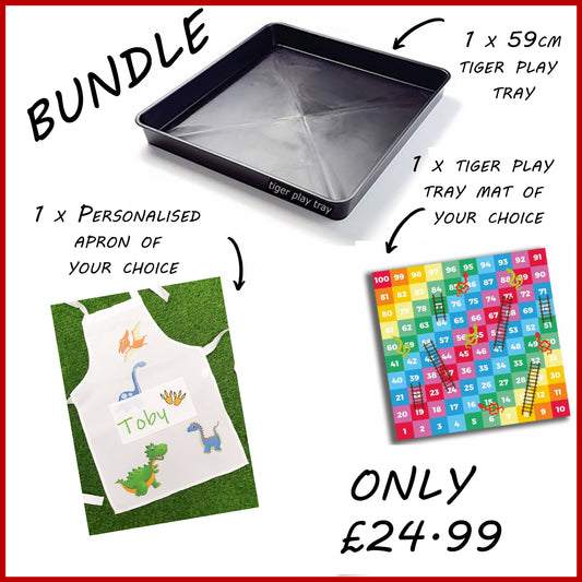 BUNDLE! - Play Tray, Insert and Personalised apron.