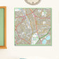 Postcode Centred Mounted Ordnance Survey Street Map - 1x1m Size - 3x3km Area