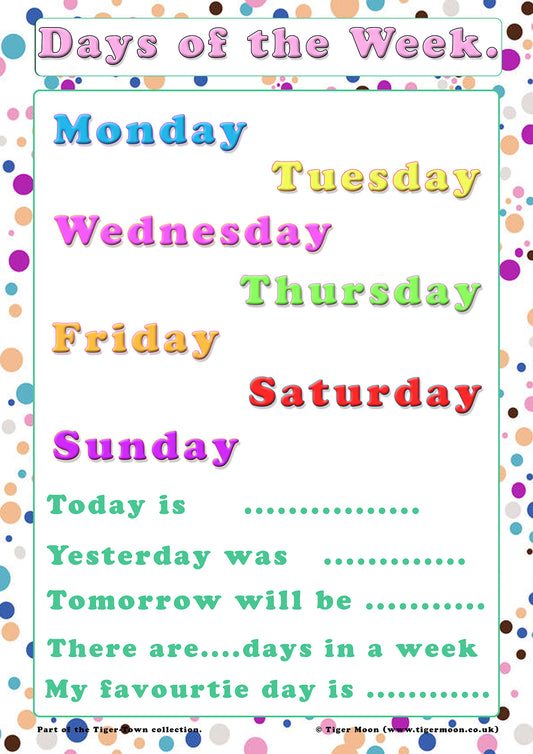 Pack of 6 children's educational posters