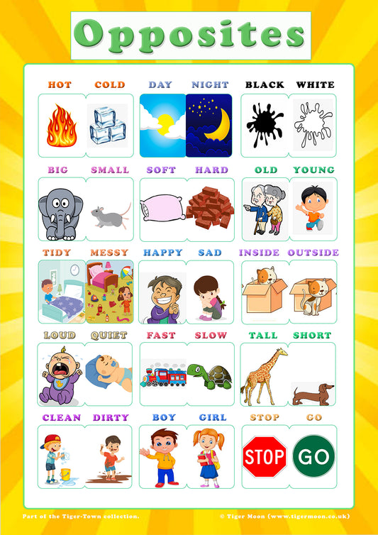 Opposites poster - A2