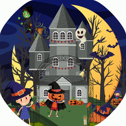 Halloween Haunted House Mini Tuff Tray Mat Insert