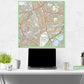 Postcode Centred Mounted Ordnance Survey Street Map - 1x1m Size - 3x3km Area