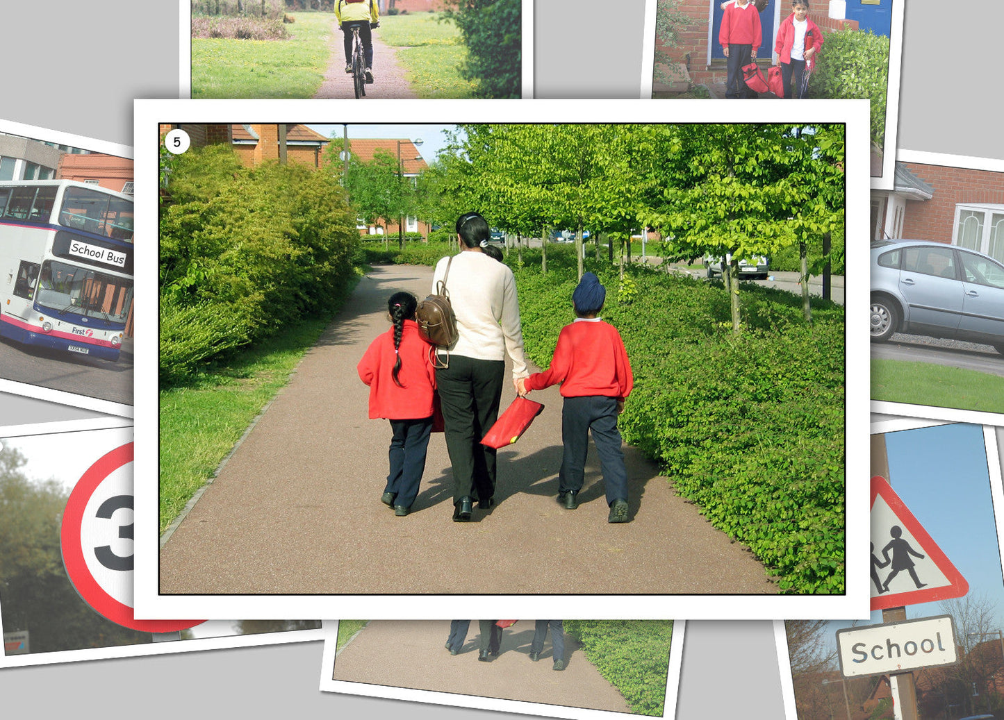 On the Way to School Photo Pack
