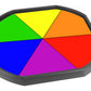 The rainbow wheel mat is ideal for use with a Tuff Tray. Use it at home or in an early years setting to introduce and discuss colour and matching small objects to the rainbow wheel. Ideal to gently develop fine motor skills and foster cooperative play. Designed to fit in the Tuff Tray or the Tuff Spot.