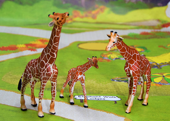 The safari mat is ideal for use with a Tuff Tray comes with a your choice of safari animals. Will you choose zebras, giraffes, rhinos, elephants, lions or tigers? Designed to fit in the Tuff Tray or the Tuff Spot. Designed to fit in the Tuff Tray or the Tuff Spot.