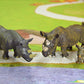 Safari mat with rhinos