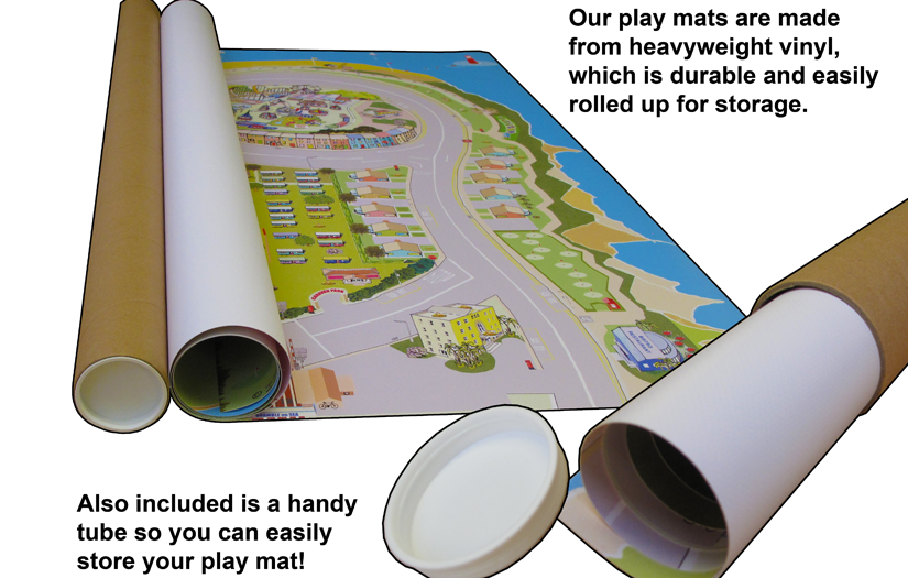 This colourful and busy Teach & Play mat encourages children to develop their observation and communication skills. Including different house types, local shops, a school, a nursery and street furniture the children can compare and contrast this ‘small world’ with their local area.  Through talk, play and activities from the included teacher’s notes, children learn about Houses and Homes, Road Safety, Journeys, Posting Letters as well as Number and Print in the environment.