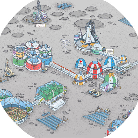 The Space Station mat is ideal for use with a Tuff Tray. Imagine what life might be like for an astronaut on the moon! Add your own space themed toys for individual or group play. Designed to fit in the Tuff Tray or the Tuff Spot.