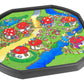 The Erinsdale Fairy Village tuff try insert mat is a vibrant, colourful and busy fairy village of toadstools, perfect for individual or small group play.  Printed onto a high quality, durable vinyl material.  86cm x 86cm (approx )  Designed to fit in the Tuff Tray or the Tuff Spot.